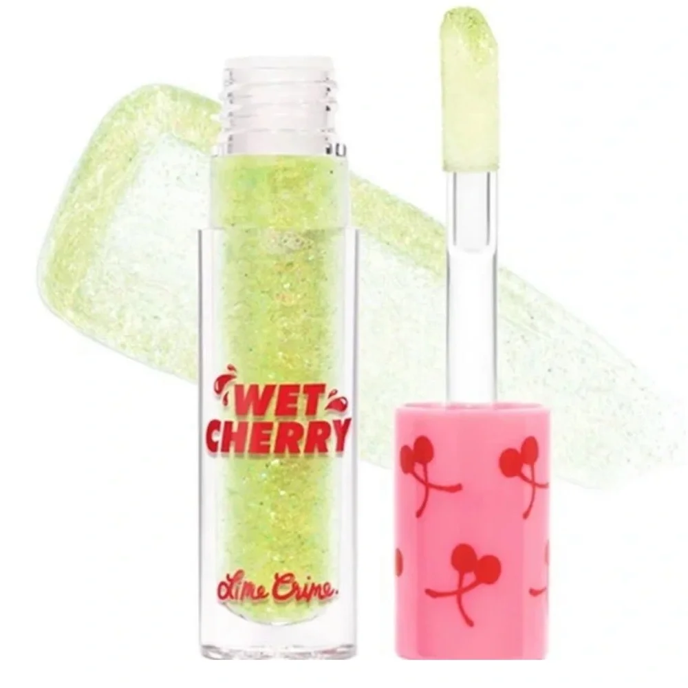 💎 Lime Crime Wet Cherry Lipgloss in color CHERRY SLIME New In Box Full-Size